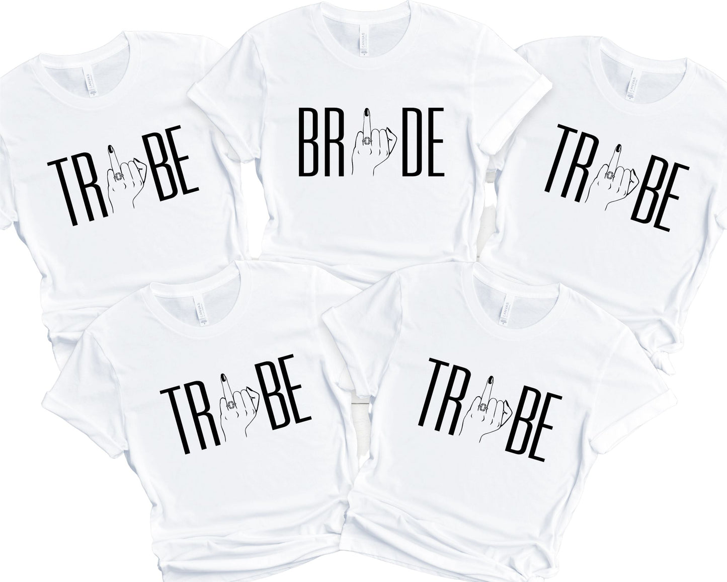 Bride / Tribe Bachelorette Party T-Shirts (Shirts are Sold Separately)