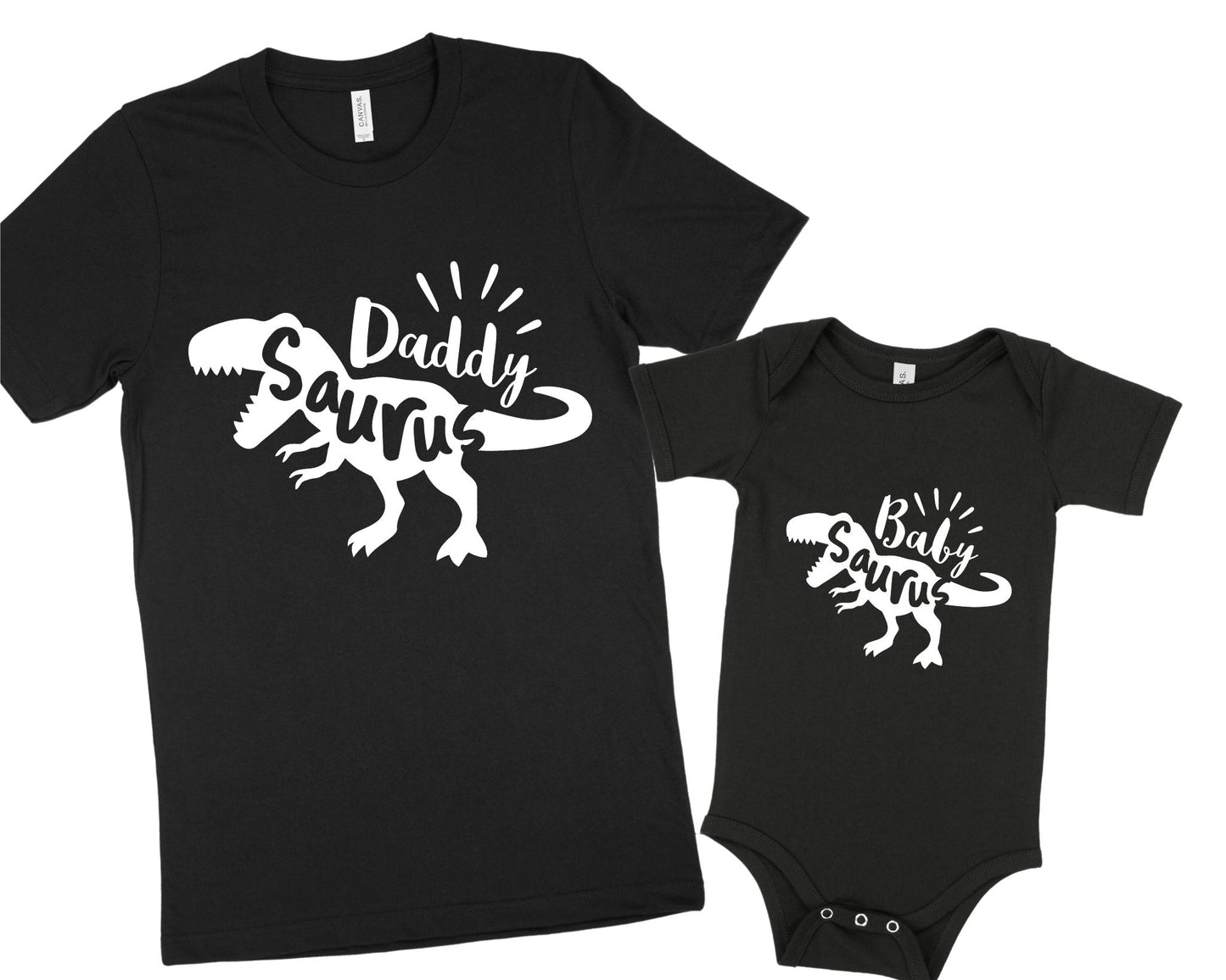 Daddysaurus & Babysaurus Matching Shirt Set