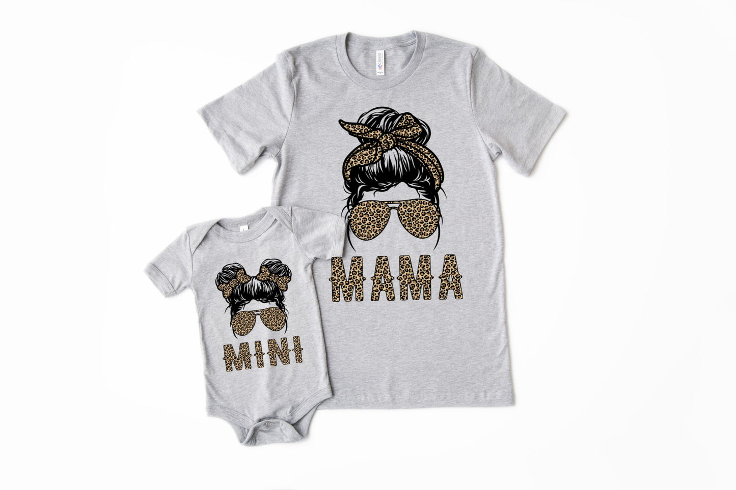 Mama and Mini Matching Leopard Shirt Set