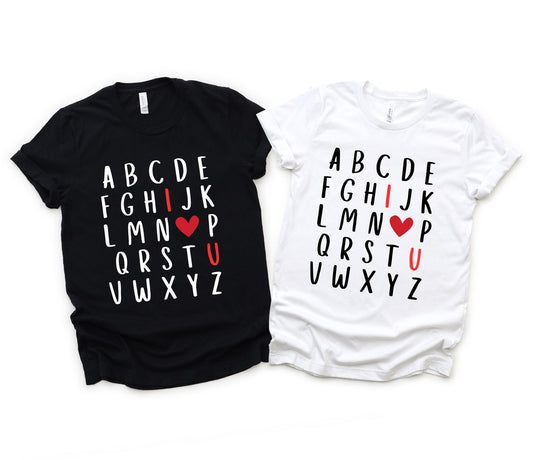 ABC - I Love You Cute Matching Shirt Set