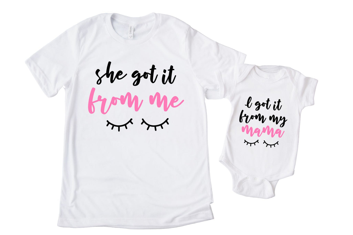 She Got it From Me / I Got it from Mama Matching Shirt Set