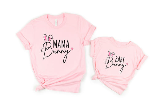 Mama & Baby Bunny Easter Matching T-Shirt Set