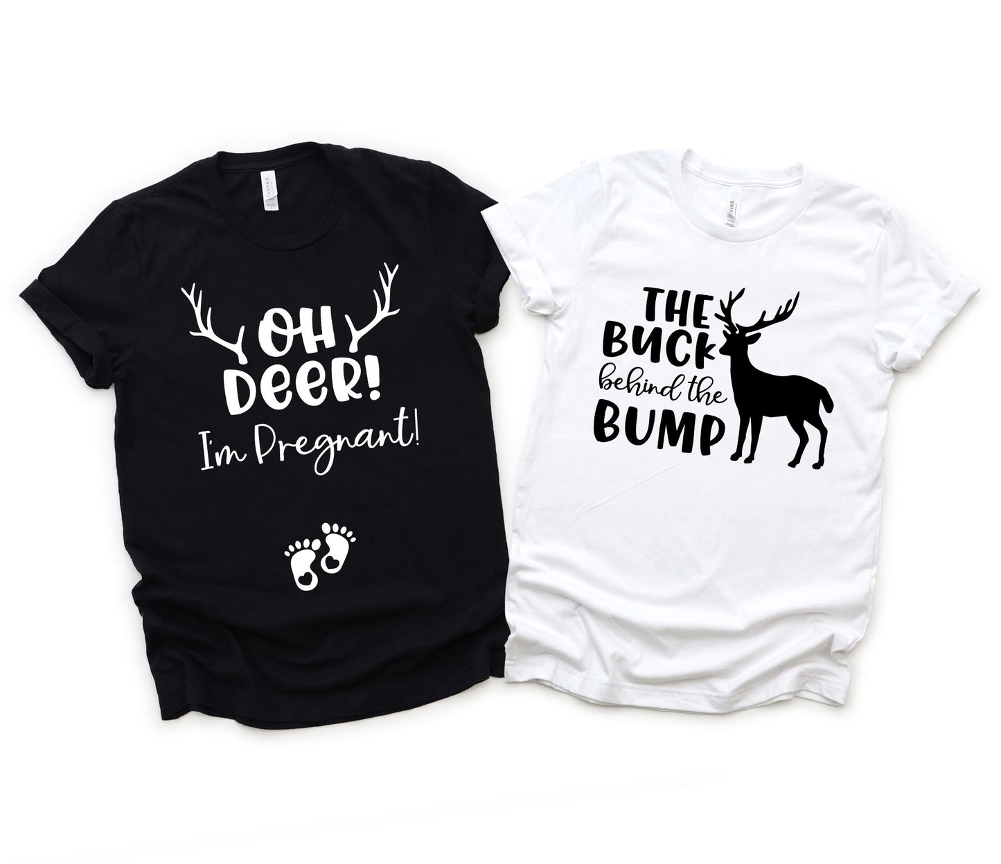 Oh Deer I'm Pregnant / The Buck Behind the Bump Matching Shirt
