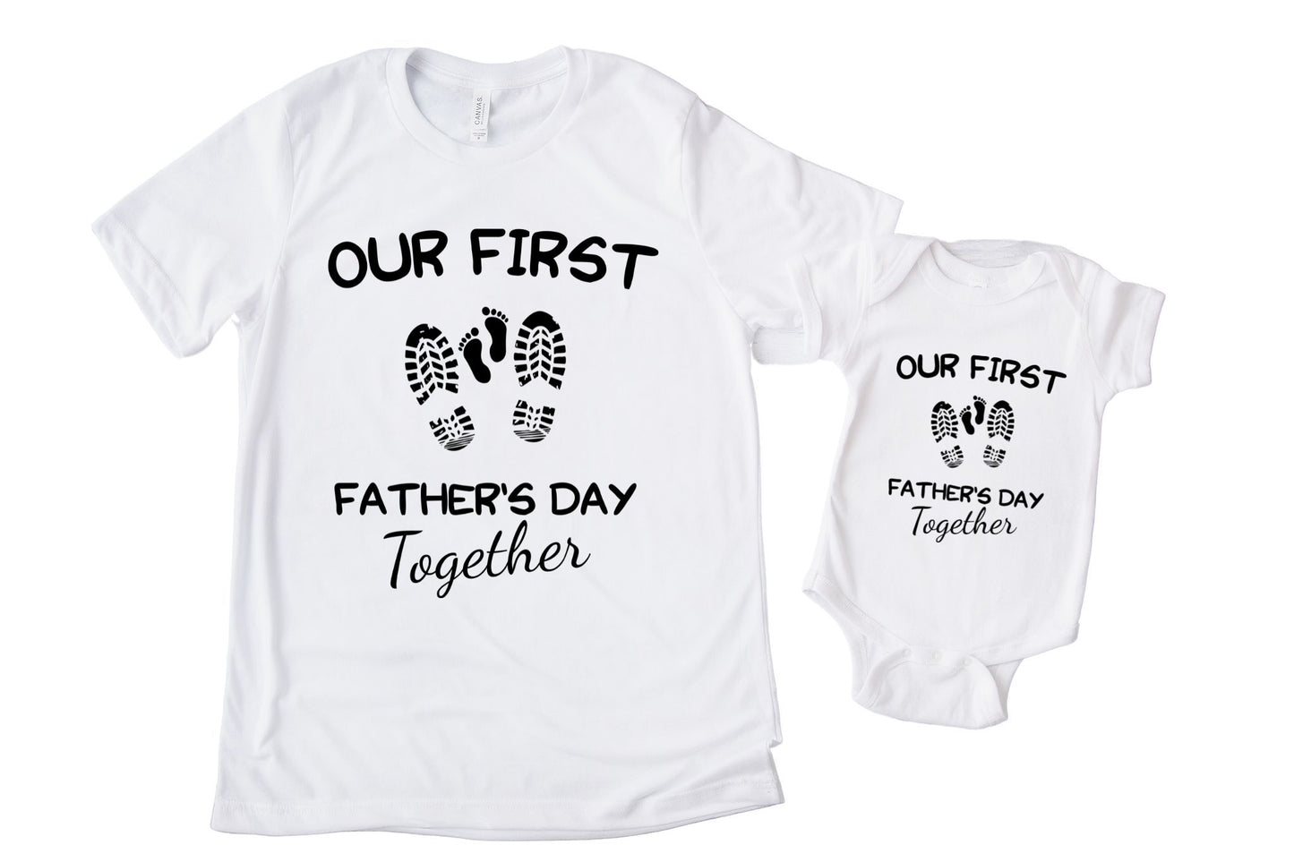 Our First Fathers Day Together Matching Shirt Set