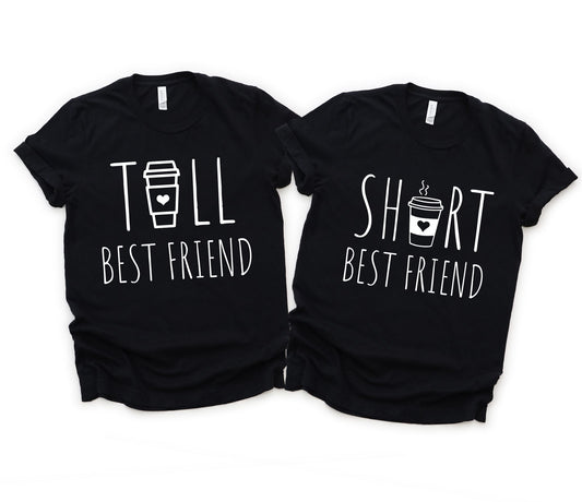 Tall/Short Best Friends Matching Coffee Shirt